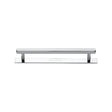 High quality image of the Heritage Brass Cabinet Pull Hexagonal Design with Plate 128mm CTC Polished Chrome Finish | Sku. pl4422-128-pc | Discounted prices available from Trade Door Handles