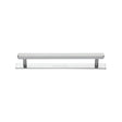 High quality image of the Heritage Brass Cabinet Pull Hexagonal Design with Plate 128mm CTC Satin Chrome Finish | Sku. pl4422-128-sc | Discounted prices available from Trade Door Handles