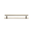 High quality image of the Heritage Brass Cabinet Pull Hexagonal Design with Plate 128mm CTC Satin Nickel Finish | Sku. pl4422-128-sn | Discounted prices available from Trade Door Handles