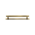 High quality image of the Heritage Brass Cabinet Pull Hexagonal Design with Plate 96mm CTC Antique Brass Finish | Sku. pl4422-96-at | Discounted prices available from Trade Door Handles