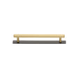 High quality image of the Heritage Brass Cabinet Pull Hexagonal Design with Plate 96mm CTC Matt Bronze/Satin Brass Finish | Sku. pl4422-96-bsb | Discounted prices available from Trade Door Handles
