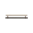 High quality image of the Heritage Brass Cabinet Pull Hexagonal Design with Plate 96mm CTC Matt Bronze/Satin Nickel Finish | Sku. pl4422-96-bsn | Discounted prices available from Trade Door Handles