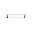 High quality image of the Heritage Brass Cabinet Pull Hexagonal Design with Plate 96mm CTC Polished Chrome Finish | Sku. pl4422-96-pc | Discounted prices available from Trade Door Handles