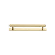 High quality image of the Heritage Brass Cabinet Pull Hexagonal Design with Plate 96mm CTC Satin Brass Finish | Sku. pl4422-96-sb | Discounted prices available from Trade Door Handles