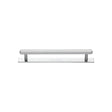 High quality image of the Heritage Brass Cabinet Pull Hexagonal Design with Plate 96mm CTC Satin Chrome Finish | Sku. pl4422-96-sc | Discounted prices available from Trade Door Handles