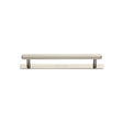 High quality image of the Heritage Brass Cabinet Pull Hexagonal Design with Plate 96mm CTC Satin Nickel Finish | Sku. pl4422-96-sn | Discounted prices available from Trade Door Handles