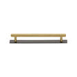 High quality image of the Heritage Brass Cabinet Pull Knurled Design with Plate 128mm CTC Matt Bronze/Satin Brass Finish | Sku. pl4458-128-bsb | Discounted prices available from Trade Door Handles
