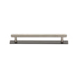 High quality image of the Heritage Brass Cabinet Pull Knurled Design with Plate 128mm CTC Matt Bronze/Satin Nickel Finish | Sku. pl4458-128-bsn | Discounted prices available from Trade Door Handles