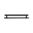 High quality image of the Heritage Brass Cabinet Pull Knurled Design with Plate 128mm CTC Matt Bronze Finish | Sku. pl4458-128-mb | Discounted prices available from Trade Door Handles