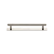 High quality image of the Heritage Brass Cabinet Pull Knurled Design with Plate 128mm CTC Polished Nickel Finish | Sku. pl4458-128-pnf | Discounted prices available from Trade Door Handles