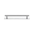 High quality image of the Heritage Brass Cabinet Pull Knurled Design with Plate 128mm CTC Satin Chrome Finish | Sku. pl4458-128-sc | Discounted prices available from Trade Door Handles
