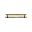 High quality image of the Heritage Brass Cabinet Pull Knurled Design with Plate 96mm CTC Antique Brass Finish | Sku. pl4458-96-at | Discounted prices available from Trade Door Handles