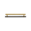 High quality image of the Heritage Brass Cabinet Pull Knurled Design with Plate 96mm CTC Matt Bronze/Satin Brass Finish | Sku. pl4458-96-bsb | Discounted prices available from Trade Door Handles