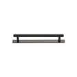 High quality image of the Heritage Brass Cabinet Pull Knurled Design with Plate 96mm CTC Matt Bronze Finish | Sku. pl4458-96-mb | Discounted prices available from Trade Door Handles