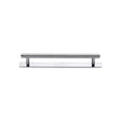 High quality image of the Heritage Brass Cabinet Pull Knurled Design with Plate 96mm CTC Polished Chrome Finish | Sku. pl4458-96-pc | Discounted prices available from Trade Door Handles