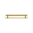 High quality image of the Heritage Brass Cabinet Pull Knurled Design with Plate 96mm CTC Satin Brass Finish | Sku. pl4458-96-sb | Discounted prices available from Trade Door Handles
