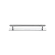 High quality image of the Heritage Brass Cabinet Pull Knurled Design with Plate 96mm CTC Satin Chrome Finish | Sku. pl4458-96-sc | Discounted prices available from Trade Door Handles