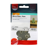 This is an image of Timco - Mirror Plates - Plain - Electro Brass 38mm (4 Pieces TIMpac) PMP38P