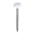 This is an image of Timco - Polymer Headed Nails - A4 Stainless Steel - White 40mm (100 PCS Box) PN40W