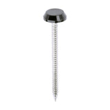 This is an image of Timco - Polymer Headed Nails - A4 Stainless Steel - Black 50mm (100 PCS Box) PN50BL