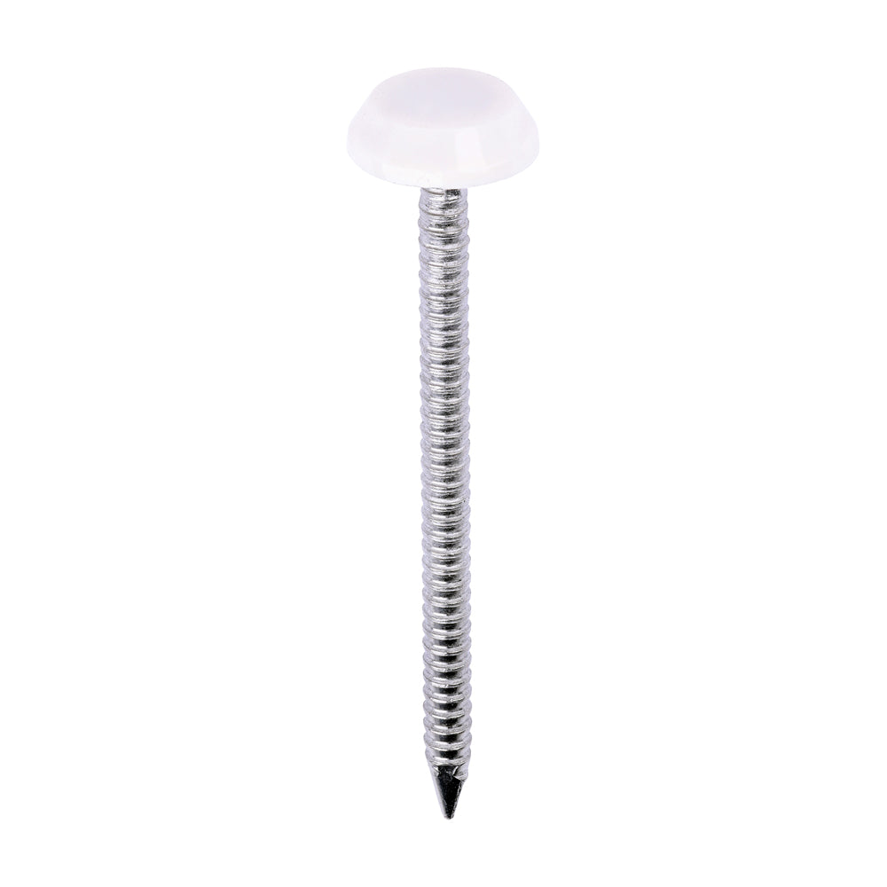 This is an image of Timco - Polymer Headed Nails - A4 Stainless Steel - Cream 50mm (100 PCS Box) PN50CC