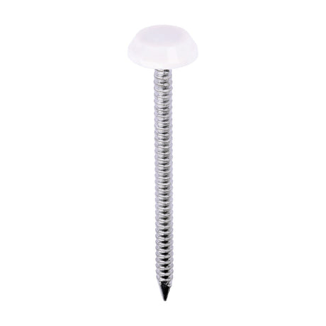 This is an image of Timco - Polymer Headed Nails - A4 Stainless Steel - Cream 50mm (100 PCS Box) PN50CC