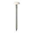 This is an image of Timco - Polymer Headed Pins - Stainless Steel - White 50mm (25 PCS TIMpac) PN50WP