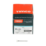 This is an image of Timco - Polymer Headed Pins - A4 Stainless Steel - Cream 30mm (250 PCS Box) PP30CC