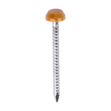 This is an image of Timco - Polymer Headed Pins - A4 Stainless Steel - Oak 30mm (250 PCS Box) PP30O