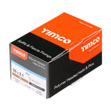 This is an image of Timco - Polymer Headed Pins - A4 Stainless Steel - Oak 30mm (250 PCS Box) PP30O