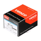 This is an image of Timco - Polymer Headed Pins - A4 Stainless Steel - White 40mm (250 PCS Box) PP40W