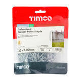 This is an image of Timco - Presser Point Staples - Galvanised 20 x 2.00mm (0.5 Kg TIMbag) PPS20MB
