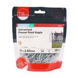 This is an image of Timco - Presser Point Staples - Galvanised 25 x 2.65mm (0.5 Kg TIMbag) PPS25MB