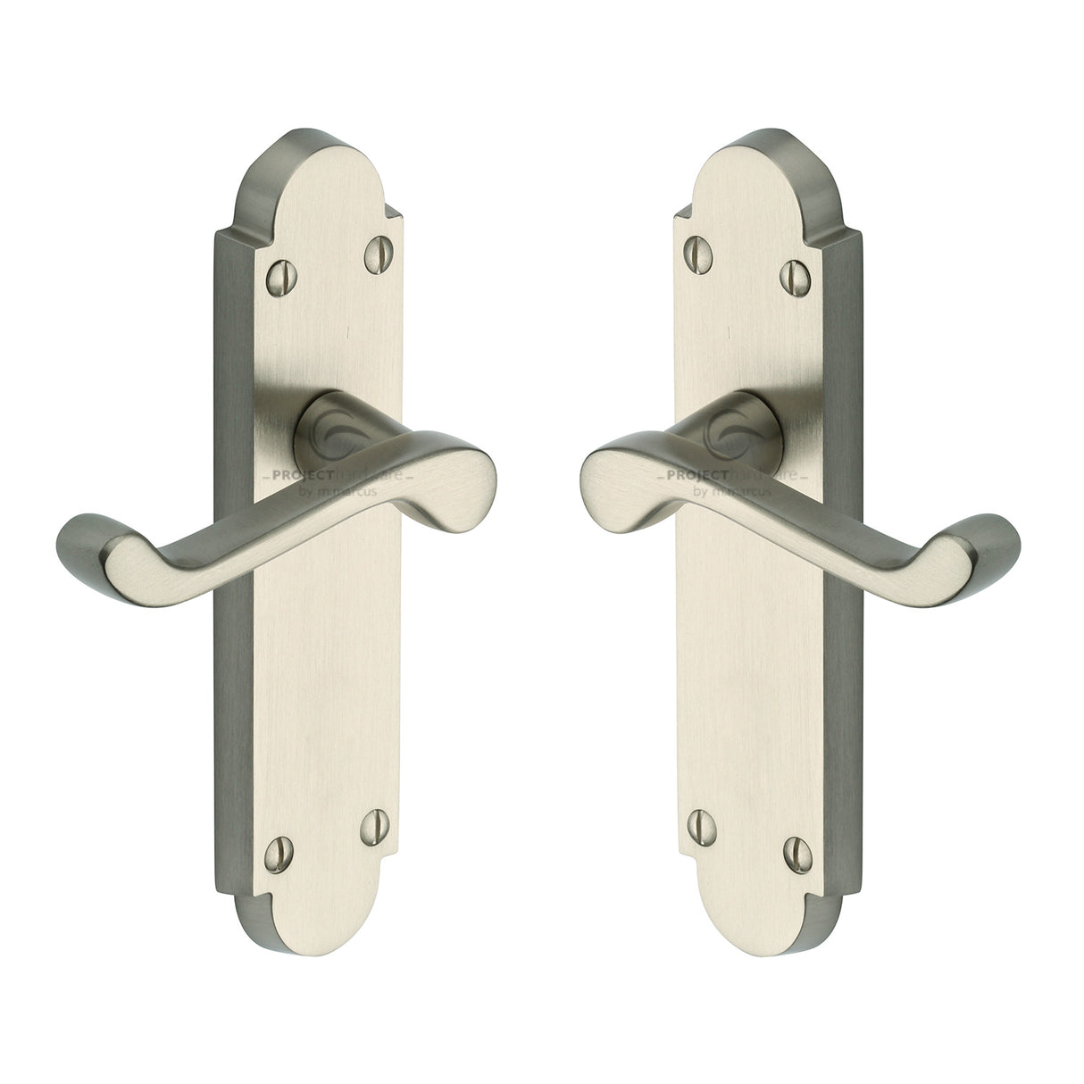 High quality image of the Project Hardware Door Handle Lever Latch Milton Design Satin Nickel Finish
 | Sku. pr510-sn | Discounted prices available from Trade Door Handles