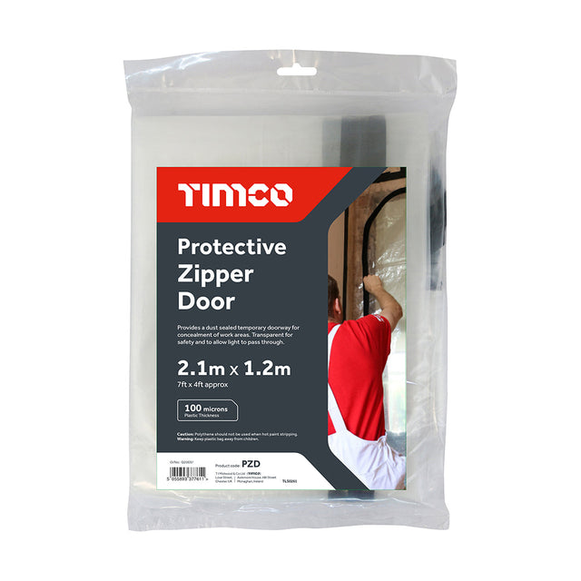 This is an image of Timco - Protective Zipper Door 2.1m x 1.2m (1 Each Bag) PZD