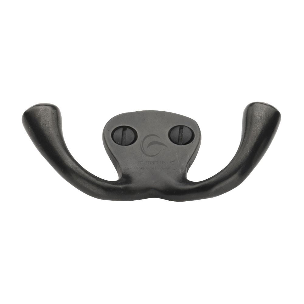 M.Marcus - Rustic Dark Bronze Double Coat Hook