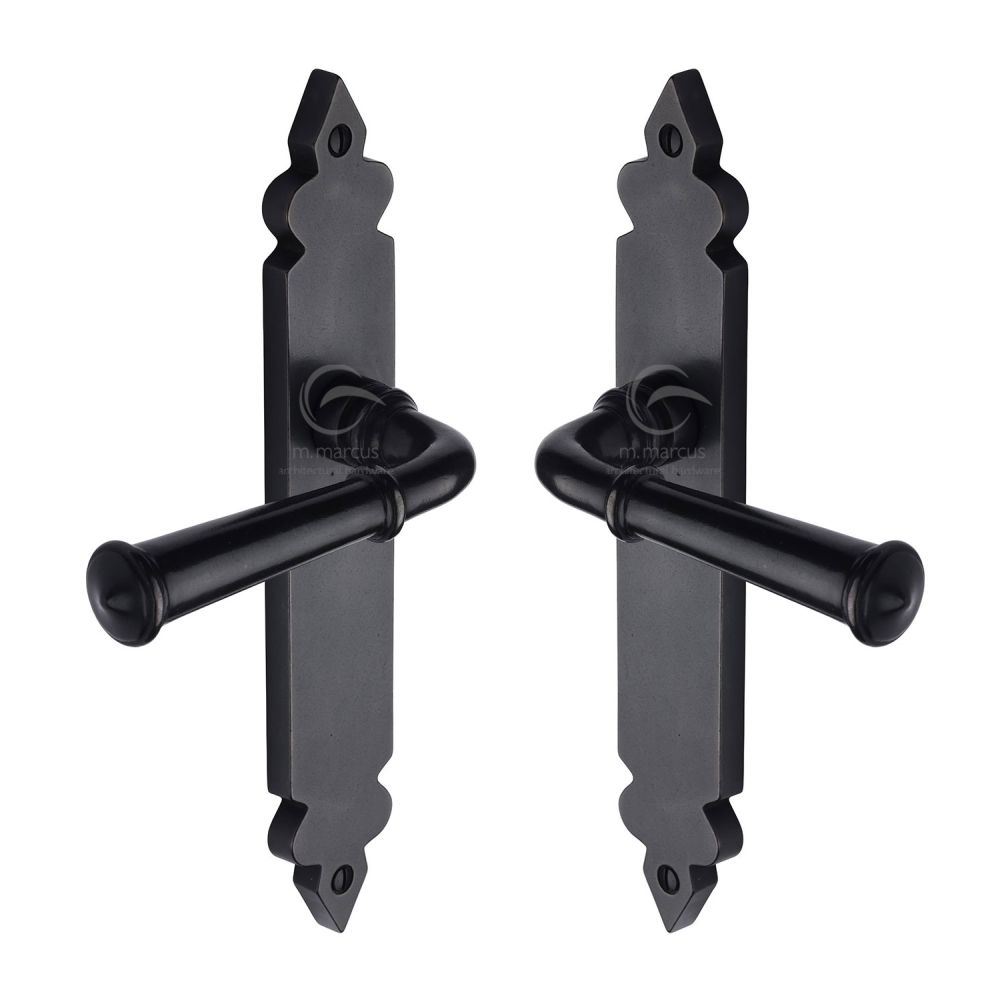 M.Marcus - Rustic Dark Bronze Door Handle Lever Latch Ludlow Design