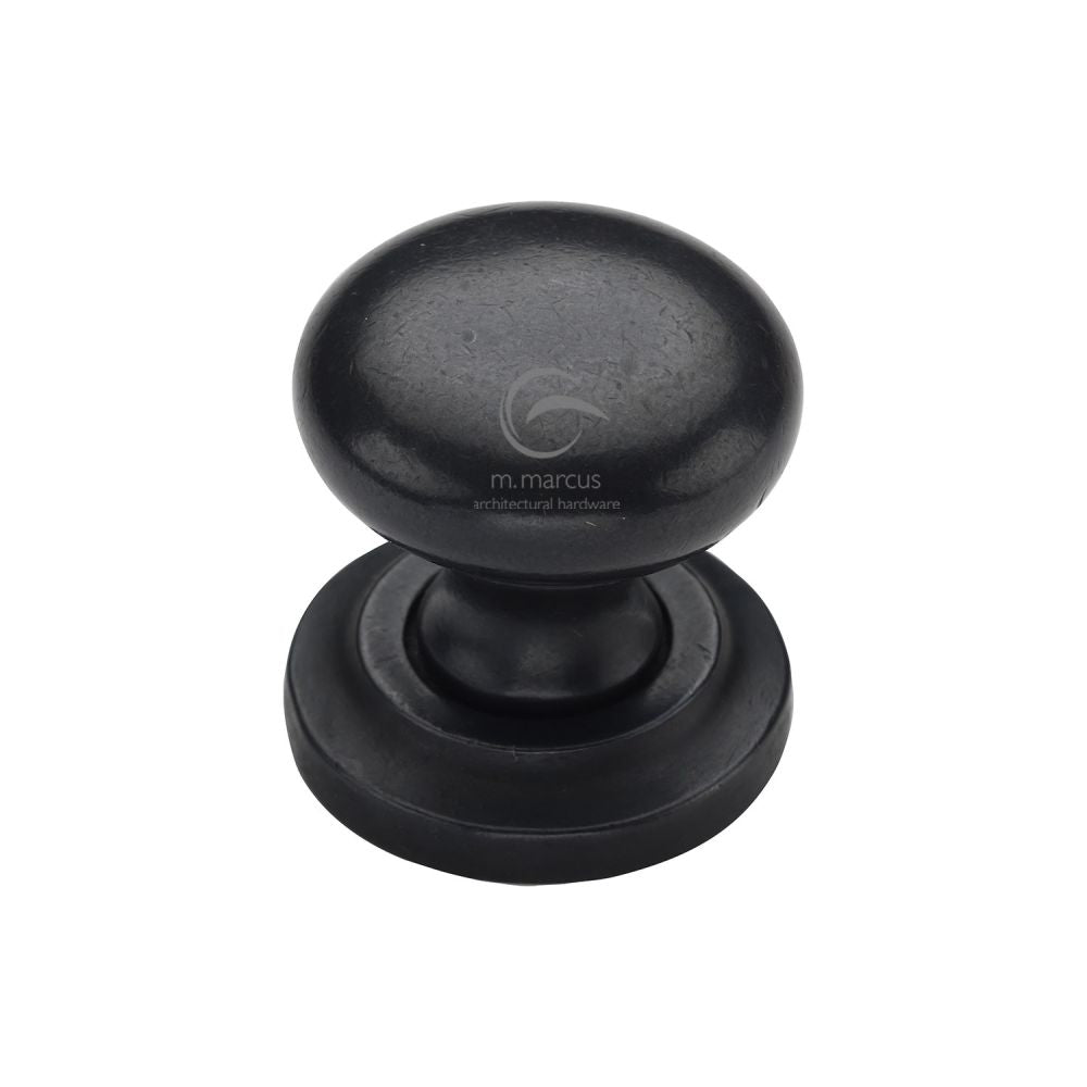 M.Marcus - Rustic Dark Bronze Cabinet Knob Round Design on Rose 32mm