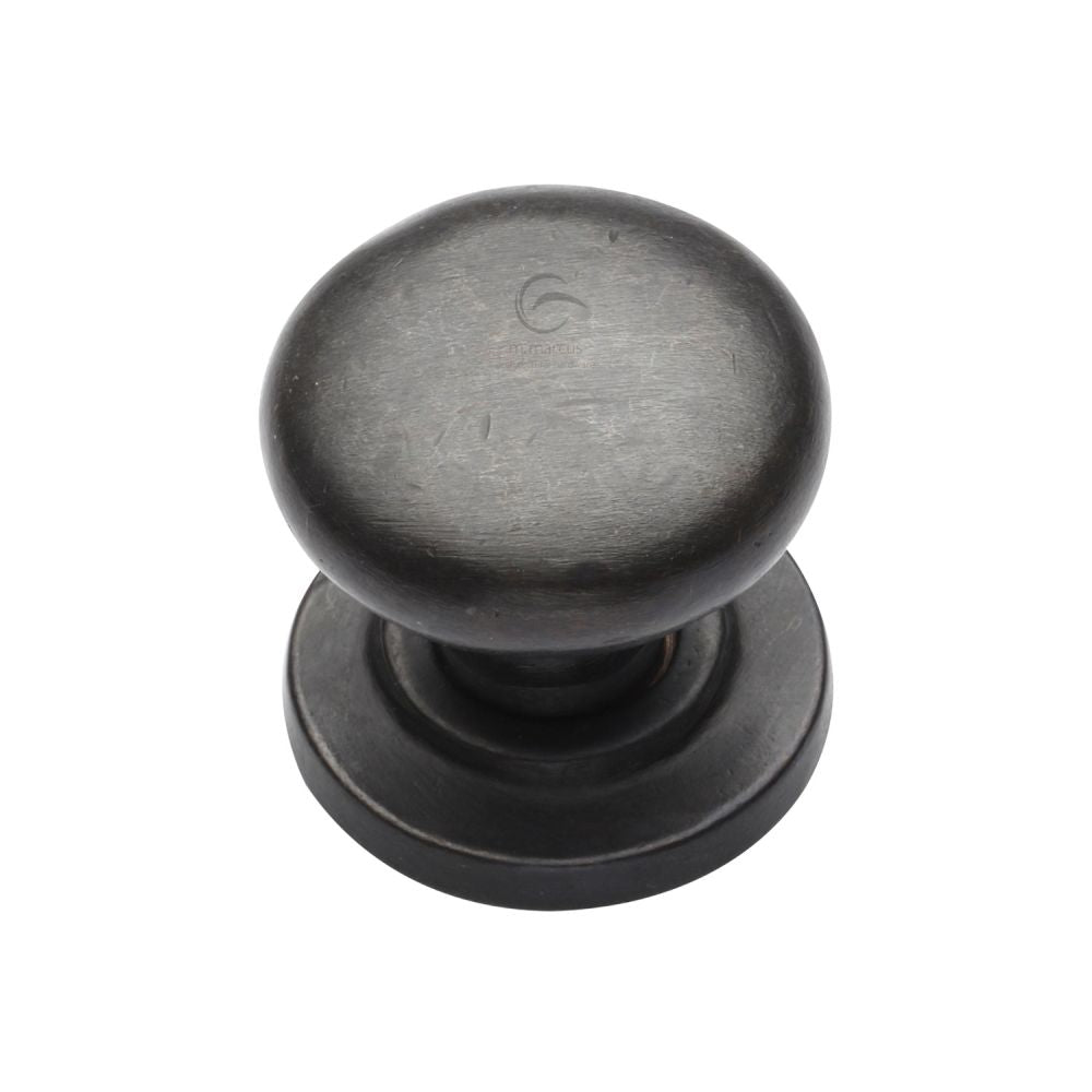 M.Marcus - Rustic Dark Bronze Cabinet Knob Round Design on Rose 38mm