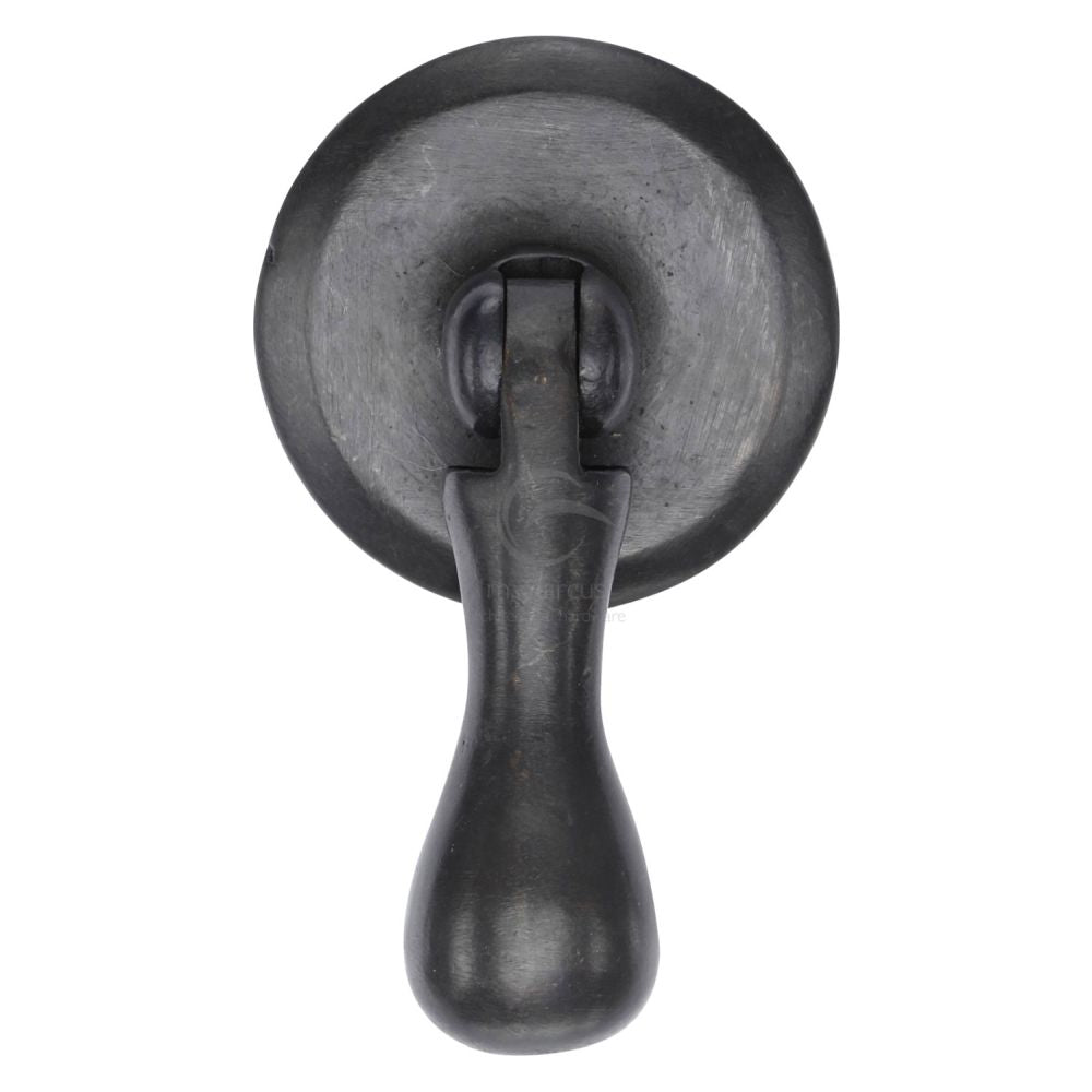 M.Marcus - Rustic Dark Bronze Cabinet Drop Pull On Round Plate