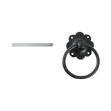 This is an image of Timco - Ring Gate Latch - Plain - Black 6" (1 Each TIMbag) RGL6BP