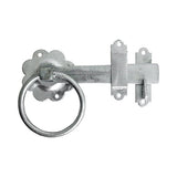 This is an image of Timco - Ring Gate Latch - Plain - Hot Dipped Galvanised 6" (1 Each TIMbag) RGL6GP