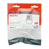 This is an image of Timco - Ring on Plate - Hot Dipped Galvanised 2" (1 Each TIMbag) RP2GP
