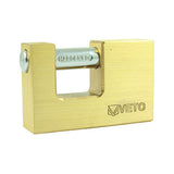 This is an image of Timco - Rectangular Brass Padlock 75mm (1 Each Blister Pack) RP75