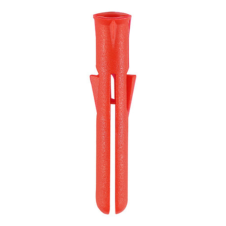 This is an image of Timco - Premium Plastic Plugs - Red 34mm - (850 PCS Tub) RPLUGPREMT