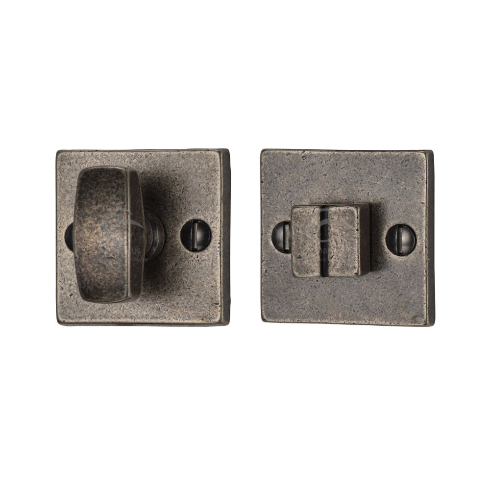 M.Marcus - Rustic Pewter Square Thumbturn & Emergency Release for Bathroom & Bedroom Doors