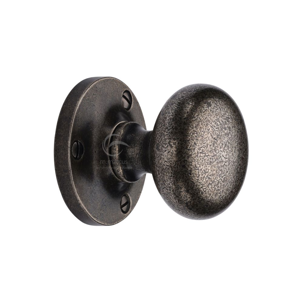 M.Marcus - Rustic Pewter Mortice Knob on Rose Alveley Design