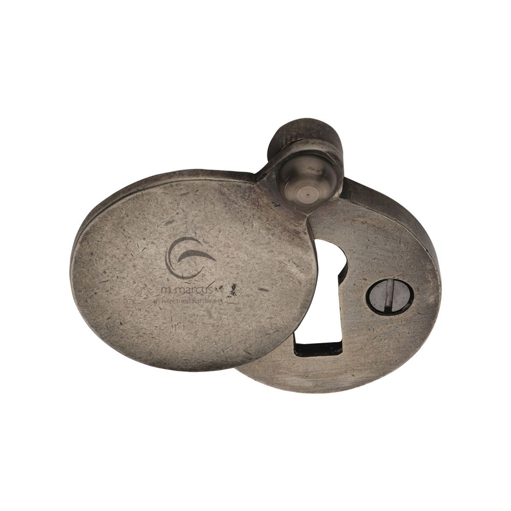 M.Marcus - Rustic Pewter Covered Keyhole Round