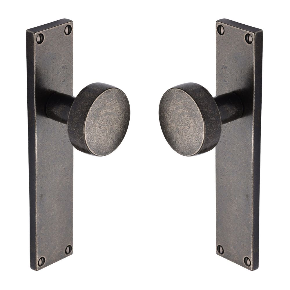 M.Marcus - Rustic Pewter Door Mortice Knob Lever Latch Olympic Design