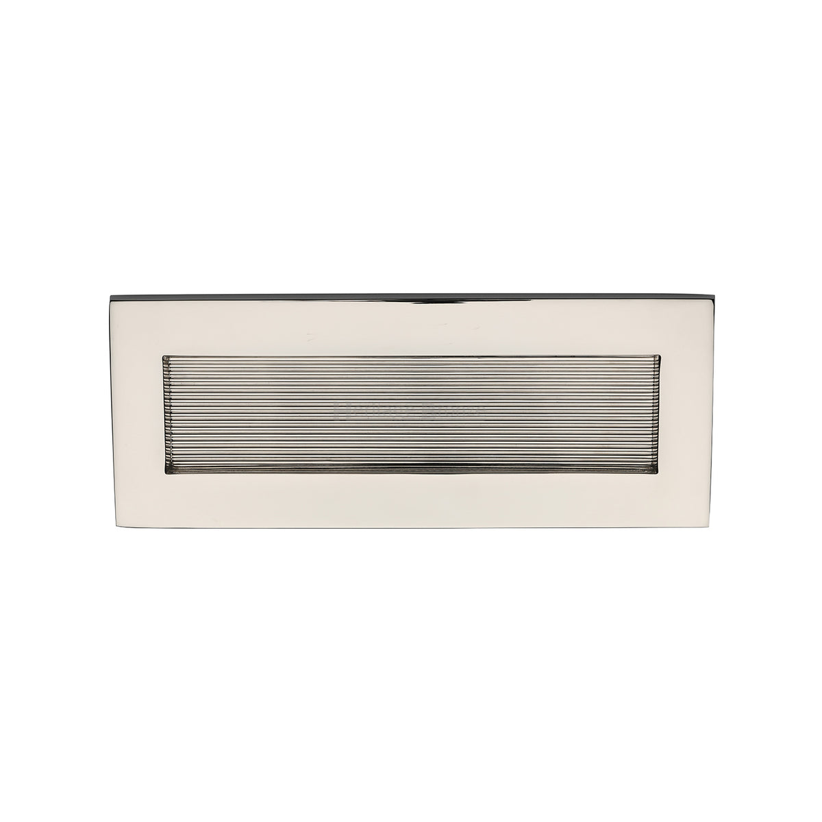 Heritage Brass Reeded Letterplate 10 x 4 Polished Nickel Finish